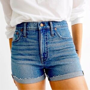 Madewell size 25 high rise denim short.